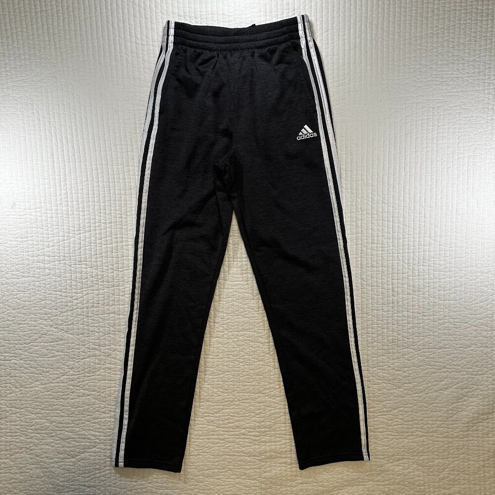 Adidas Dark Heather Gray Soccer Track Training Pants Boys Size LG 14/16